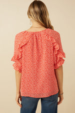 Cleo Ditsy Floral Ruffle Top
