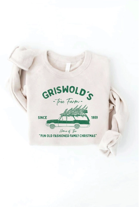 Griswold's Tree Farm Sweatshirt - Heather Dust