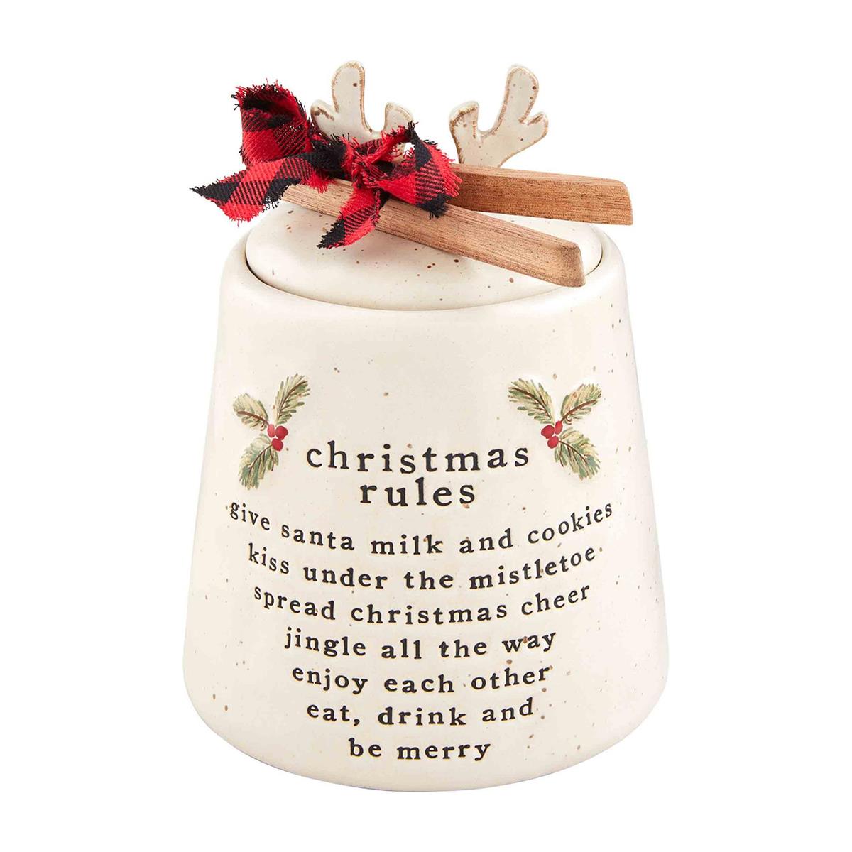 Christmas Rules Cookie Jar