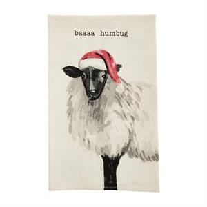 Christmas Watercolor Flour Sack Towel - Sheep