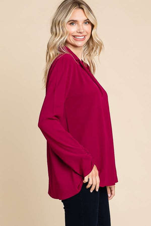 Evelyn Ruched Sleeve Blouse