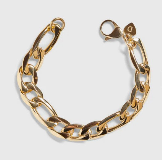 Thick Figaro Bracelet Gold