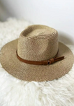 Tan Straw Hat with Band