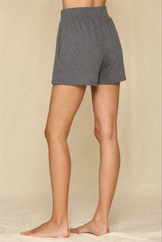 Rebel Charcoal Knit Shorts